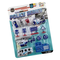 Police Force Vehicle Playset - Size 43 x 32cm